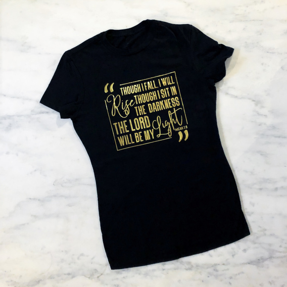 The Lord Will Be My Light Christian T Shirt - Picture 4 of 10